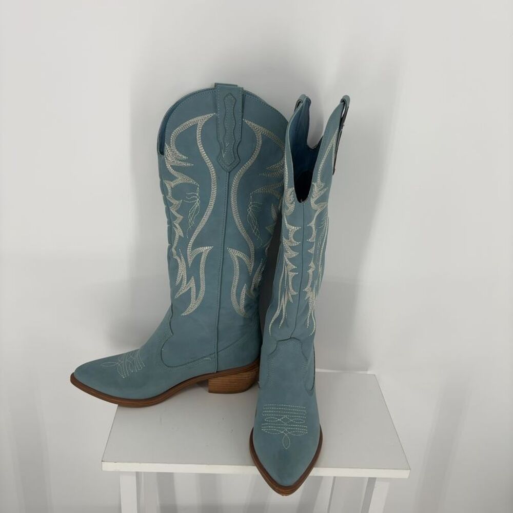 Unbranded Light Blue Western Cowboy Boots